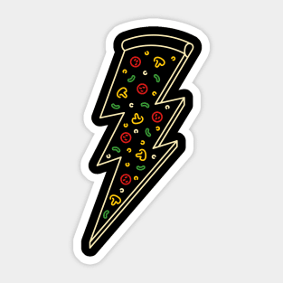 Lightning Pizza Sticker